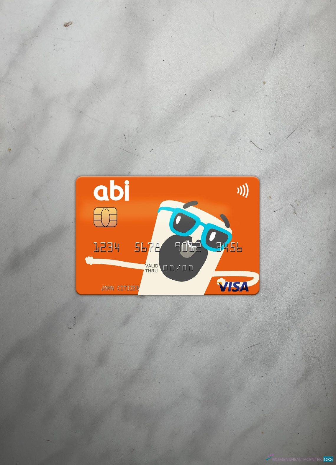 Download Albania American Bank of Investments (ABI) visa card photolook front Photoshop template